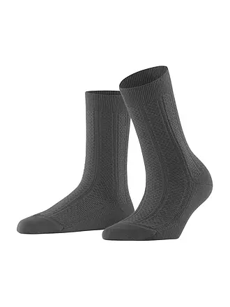 FALKE | Socken NEEDLEPOINT dark rock | creme