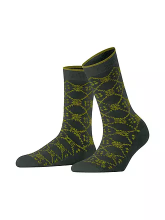 FALKE | Socken RETRO SENSATION forest | dunkelrot