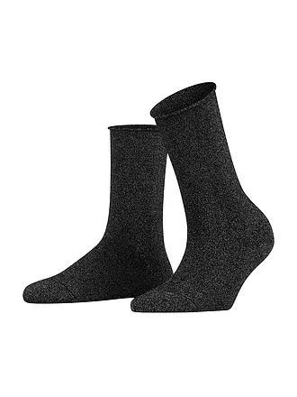 FALKE | Socken SHINY SO blossom | schwarz