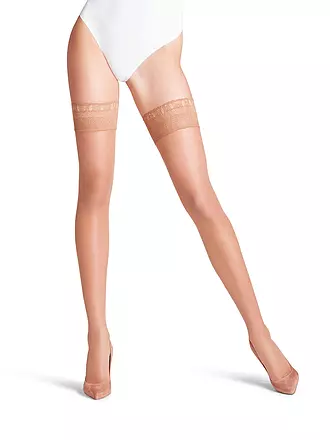 FALKE | Strümpfe - Lunelle 8 den Damen Stay Ups (Puder/Black) | beige