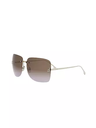 FENDI | FENDI First Crystal gelbe eckige Sonnenbrille | gold