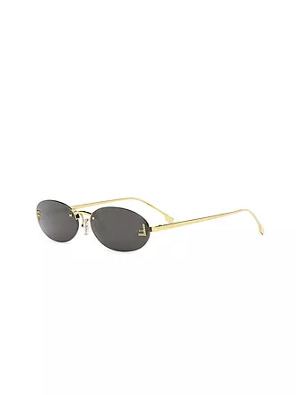 FENDI | FENDI First Crystal goldene ovale Sonnenbrille | gold