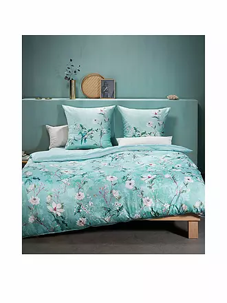 FLEURESSE | Satin Bettwäsche Flower Art 70x90cm / 140x200cm Mint | mint