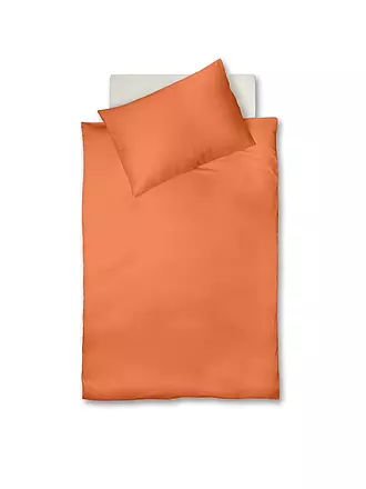 FLEURESSE | Satin Bettwäsche ROYAL UNI 70x90cm / 140x200cm Orange | rosa