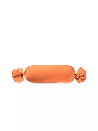 FLEURESSE | Satin Nackenrollenbezug Royal Uni 15x40cm Anthrazit | orange