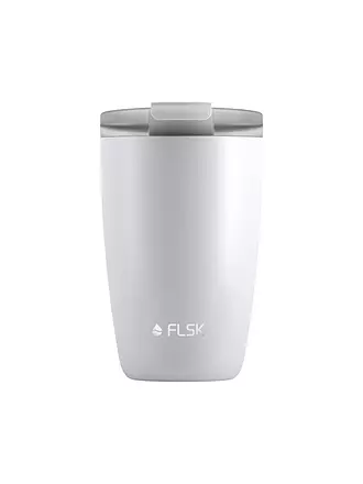 FLSK | Isolierbecher - Thermosbecher CUP Coffee to go-Becher 0,35l Black | weiss