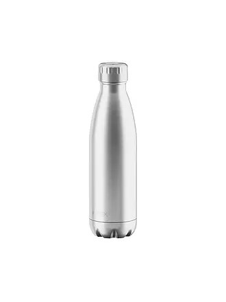 FLSK | Isolierflasche - Thermosflasche 0,5l Edelstahl Black | silber