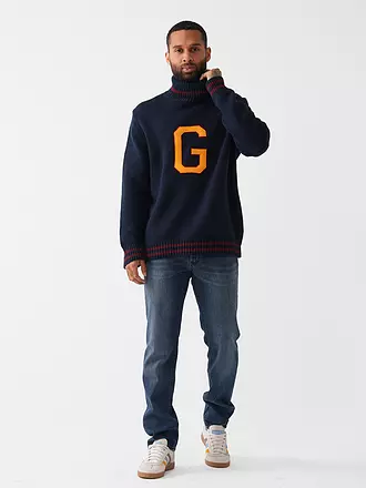 GANT | Rollkragenpullover G-LOGO | dunkelblau