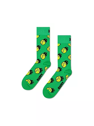 HAPPY SOCKS | Damen Socken TENNIS BALL 36-40 green | grün