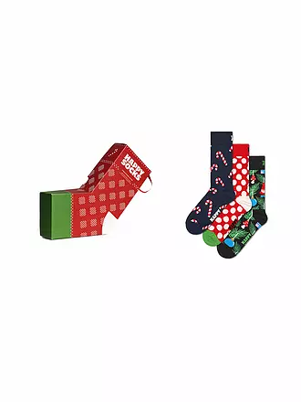 HAPPY SOCKS | Herren Socken Geschenkset X-MAS 3er Pkg. navy 41-46  | 