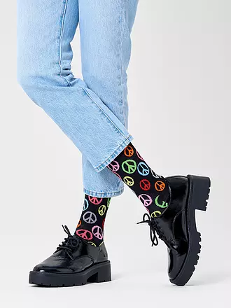 HAPPY SOCKS | Herren Socken PEACE 41-46 black | schwarz