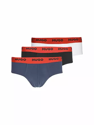 HUGO | Slip 3er pkg schwarz weiss marine | dunkelblau