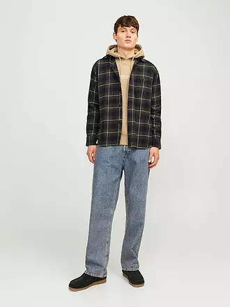 JACK & JONES | Flannelhemd Overshirt JORFREDERIKSBERG | schwarz