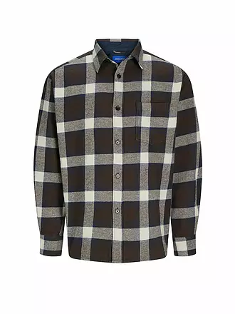 JACK & JONES | Flannelhemd Overshirt JORFREDERIKSBERG | braun