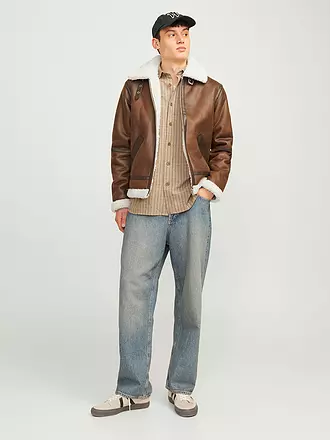 JACK & JONES | Jacke in Shearling-Optik  JORCOLE | braun