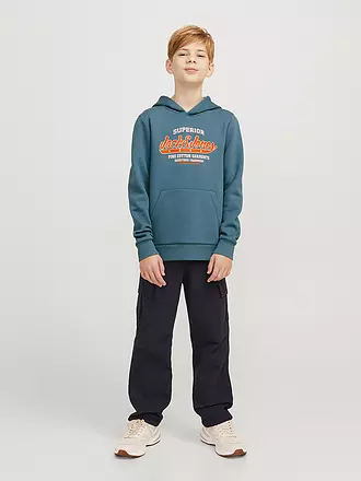 JACK & JONES | Jungen Kapuzensweater - Hoodie JJELOGO | petrol