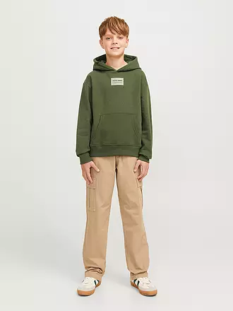 JACK & JONES | Jungen Kapuzensweater - Hoodie JJHAKKAI | olive