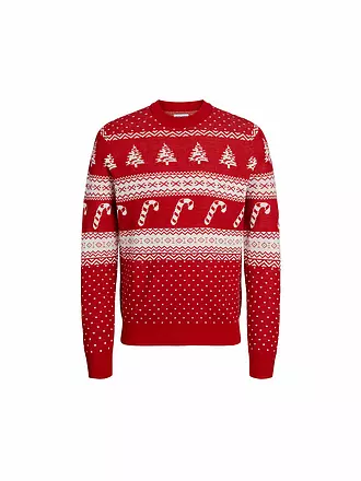 JACK & JONES | Jungen Pullover JJXMAS GABRIEL | dunkelgrün