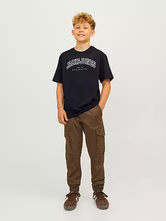 JACK & JONES | Jungen T-Shirt  JJECALEB VARSITY TEE | braun