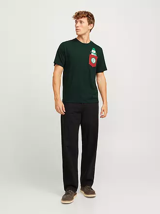 JACK & JONES | T-Shirt JJXMAS | dunkelblau