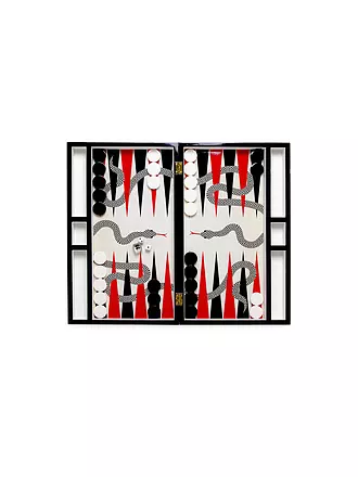 JONATHAN ADLER | Backgammon Set EDEN 47x57cm Black/Red | schwarz