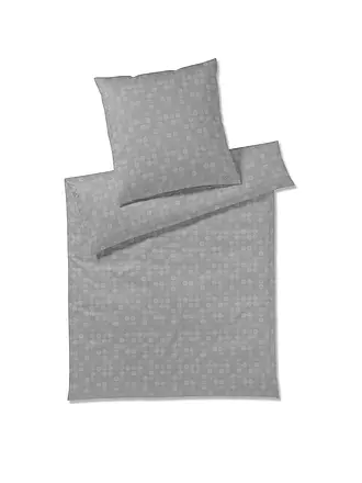 JOOP | Jacquard Satin Bettwäsche DOTS 70x90cm/140x200cm Nature | grau