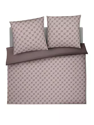 JOOP | Satin Bettwäsche 2x 70x90cm/200x200cm CORNFLOWER DOUBLE Beige | grau