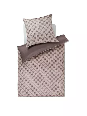 JOOP | Satin Bettwäsche 70x90cm/140x200cm CORNFLOWER DOUBLE Grau | beige