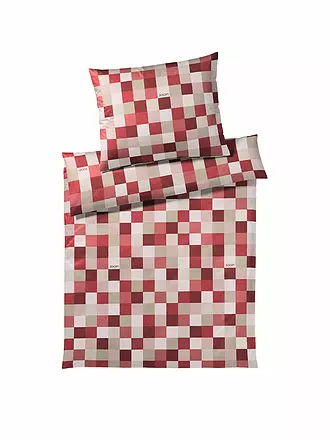 JOOP | Satin Bettwäsche Mosaic 70x90cm / 140x200cm | rot