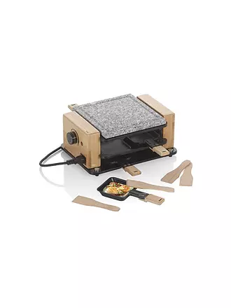 KELA | Raclette Hot Stone BEDRETTO für 4 Personen Granit / Holz | grau