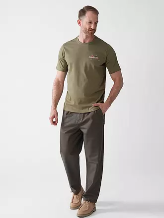 KNOWLEDGE COTTON APPAREL | T-Shirt TEE KAJAK | olive