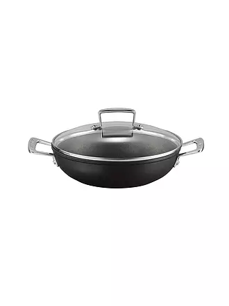 LE CREUSET | Aluminium-Antihaft Profipfanne mit Glasdeckel 24cm/2,3l Schwarz | schwarz