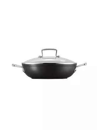 LE CREUSET | Aluminium-Antihaft Profipfanne mit Glasdeckel 24cm/2,3l Schwarz | schwarz