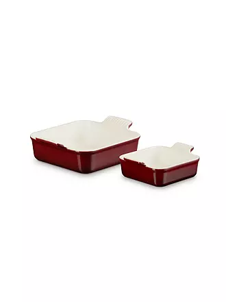 LE CREUSET | Auflaufformen Set 13cm / 20cm Ofenrot | dunkelrot