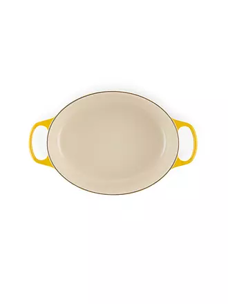 LE CREUSET | Bräter oval SIGNATURE 31cm 6,3l (Schwarz) | gelb