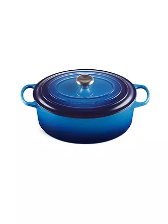 LE CREUSET | Bräter oval SIGNATURE 31cm 6,3l (Schwarz) | blau