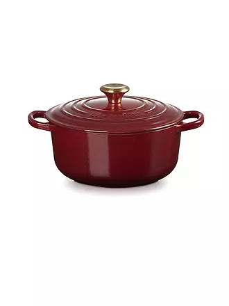 LE CREUSET | Bräter rund 20cm/2,4l SIGNATURE Azure | dunkelrot