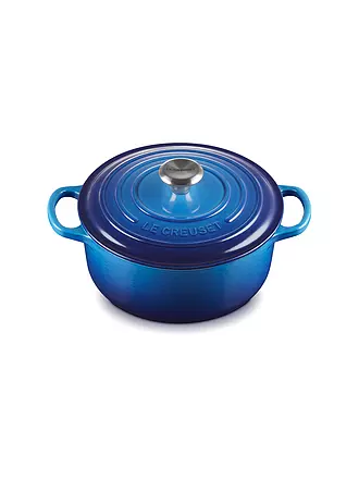 LE CREUSET | Bräter rund SIGNATURE 20cm/2,4l Garnet | blau