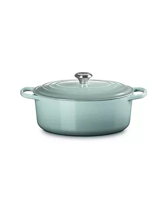 LE CREUSET | Bräter rund SIGNATURE 31cm 6,3l Garnet | hellgrau