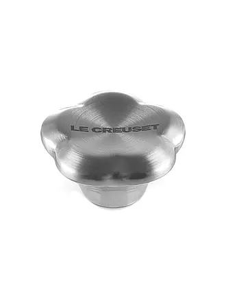 LE CREUSET | Deckelknopf 4,5cm Blume SIGNATURE Edelstahl | silber