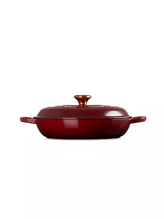 LE CREUSET | Gourmet Profitopf 30cm/3,5l SIGNATURE Azure | dunkelrot