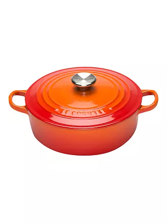 LE CREUSET | Gourmet-Bräter Signature  24cm Ofenrot | creme