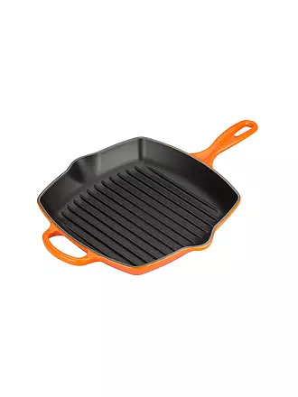 LE CREUSET | Grillpfanne quadratisch SIGNATURE 26x26cm Garnet | orange