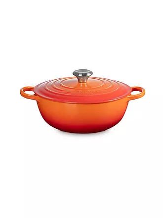 LE CREUSET | Gusseisen-Bräter mit Deckel 26cm LA MARMITE SIGNATURE Azure | orange