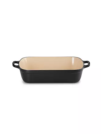 LE CREUSET | Gusseisen-Bratreine eckig 33cm SIGNATURE Ofenrot | schwarz