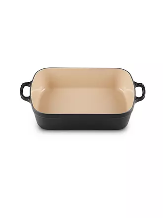 LE CREUSET | Gusseisen-Bratreine eckig 33cm SIGNATURE Ofenrot | schwarz