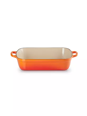 LE CREUSET | Gusseisen-Bratreine eckig 33cm/4,9l SIGNATURE Garnet | orange