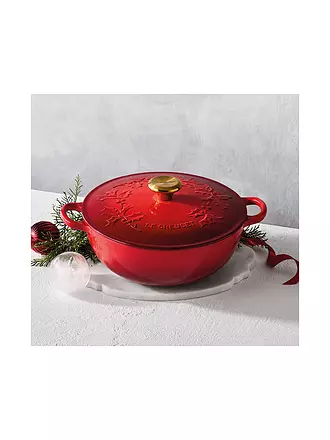 LE CREUSET | Kochtopf mit Deckel 26cm LA MARMITE HOLLY Kirschrot | rot