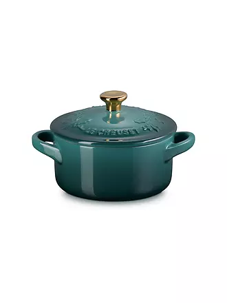 LE CREUSET | Mini Cocotte mit Deckel 10cm/0,25l HOLLY Kirschrot | dunkelgrün