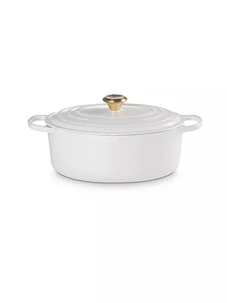 LE CREUSET | Ovaler Bräter aus Gusseisen Signature 31cm 6,3l White | weiss